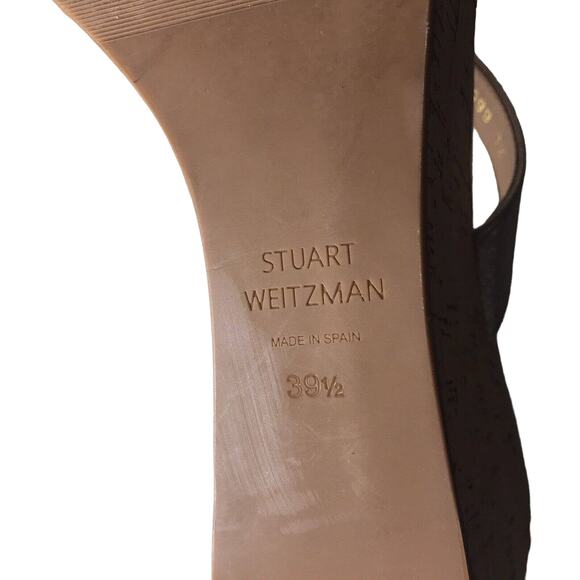 Stuart Weitzman Cadence cork 4 in Wedge Sandal EU 39.5 US 9 metallic silver - Picture 8 of 10